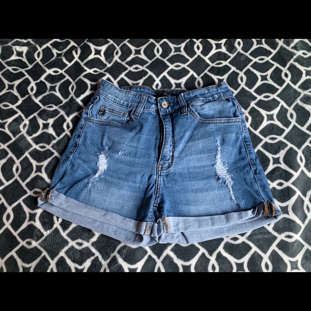 KanCan High rise jean shorts